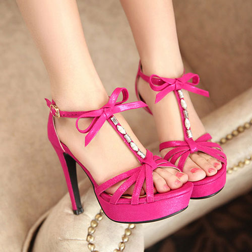 bowknot design open toe sandals