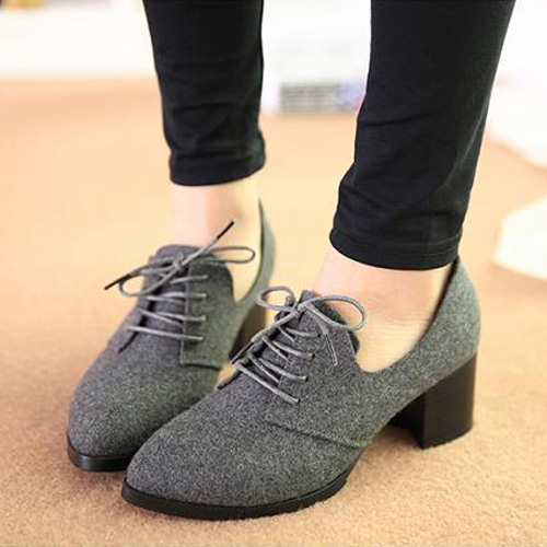 pointed toe lace up heels